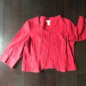 Sundance Bolero Jacket, size 8, Red